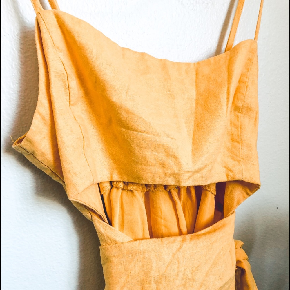 F21 Yellow Cut Out Dress - Picture 5 of 11